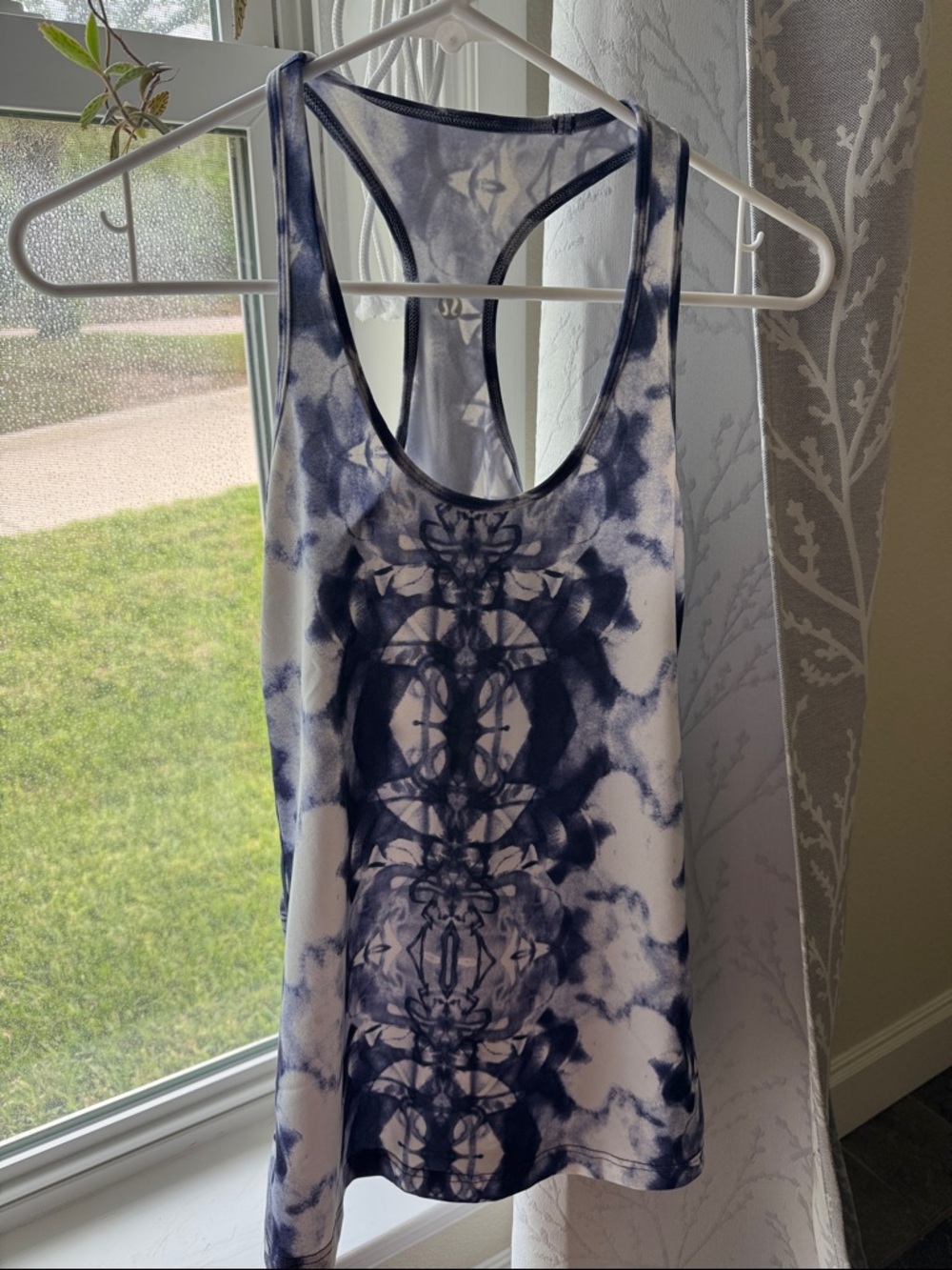 Navy Tie-Dye Racerback Tank Top - Women